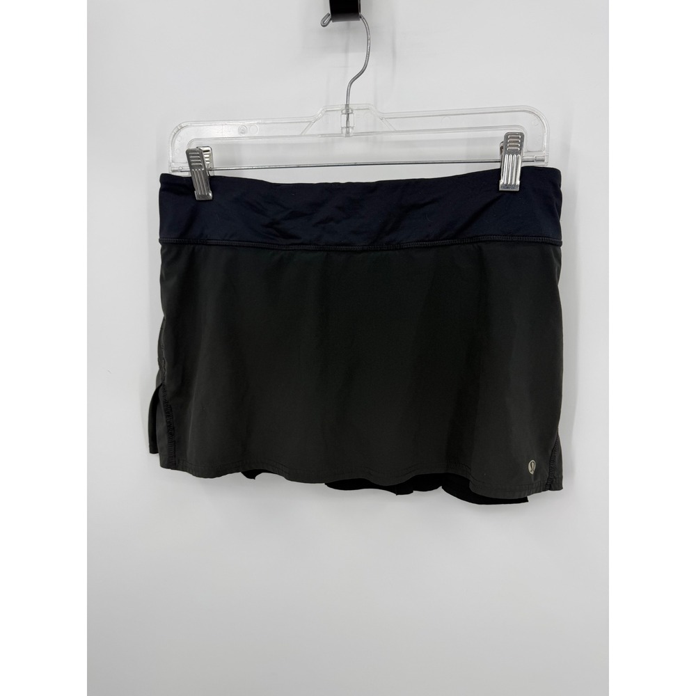 Lululemon Skirt Womens 6 Black Pleated Back Running Tennis Skort
